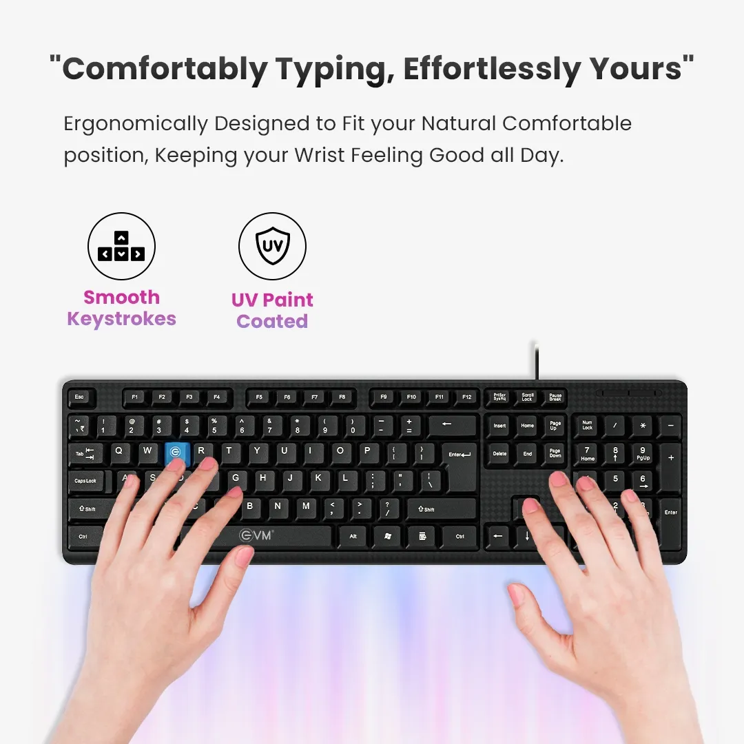 EVM Wired Keyboard Black (EVM-WDK-216) view 5